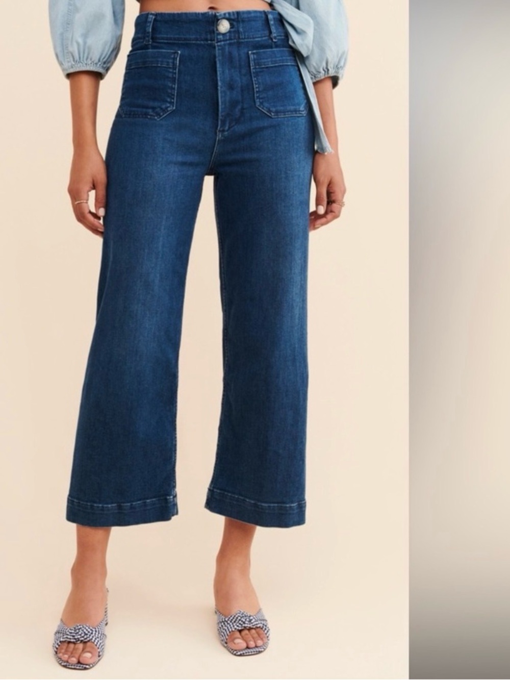 Anthropologie Pilcro skipper wide leg Jean size 30